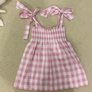 Sal & Pimenta Pink gingham tie dress.